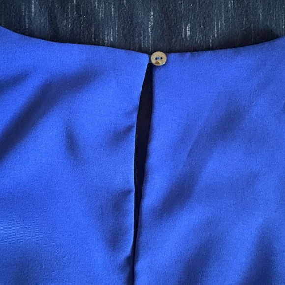 She + Sky Royal Blue Tie-Front Romper - Picture 7 of 12